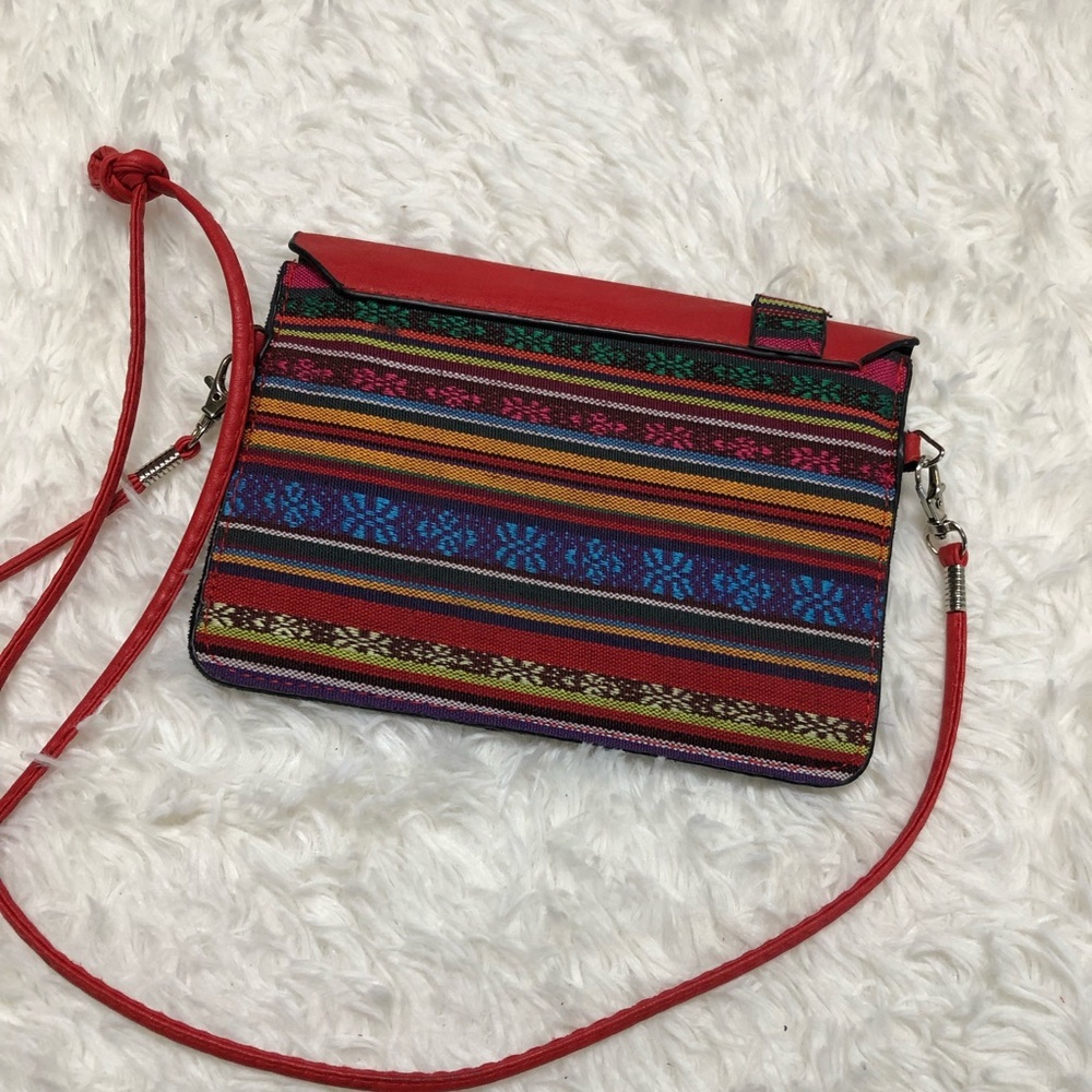 Handmade Boho Aztec Guatemalan Print Crossbody Bag - Picture 10 of 11